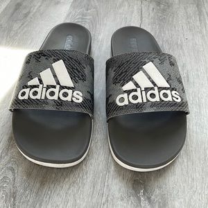 Adidas Slides Gray Camo
